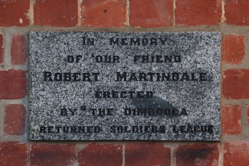 Robert Martindale Plaque